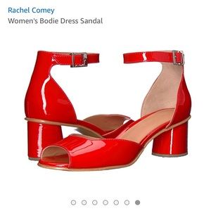 Mid-heel, ankle strap, dress sandal.